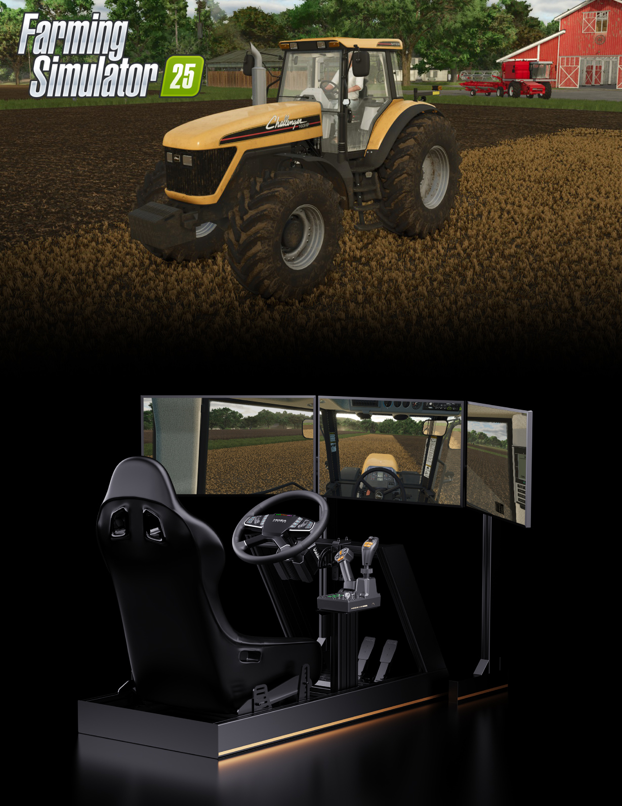 Moza FCS Farming Control System - cockpit with FCS